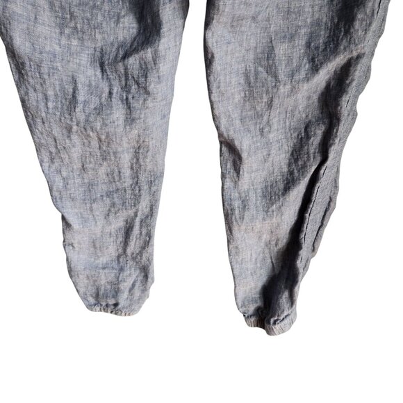Athleta Pants Women's 10 Blue Cabo Tide Linen Jogger Zip Pockets - Picture 9 of 12